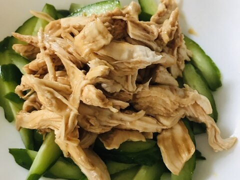 ゆで鶏活用レシピ!きゅうりと辛子和え